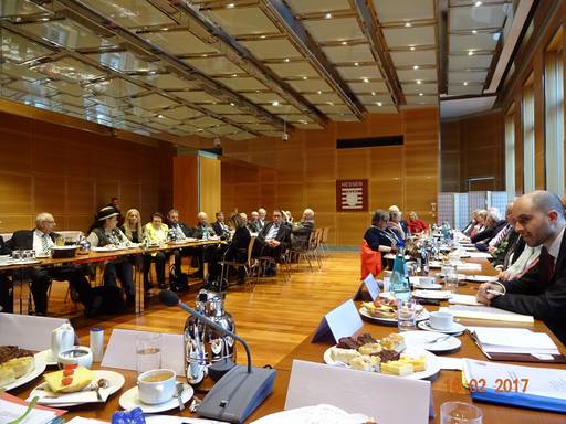 Vertreter der Vertriebenen- und Spätaussiedlerverbände zum Neujahrsgespräch in der Staatskanzlei in Wiesbaden (2017)