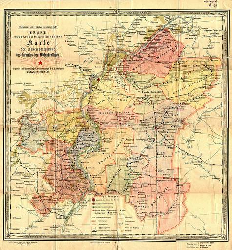 Рабочая карта землеустроителя, изданная в сентябре 1922 года (на немецком языке).